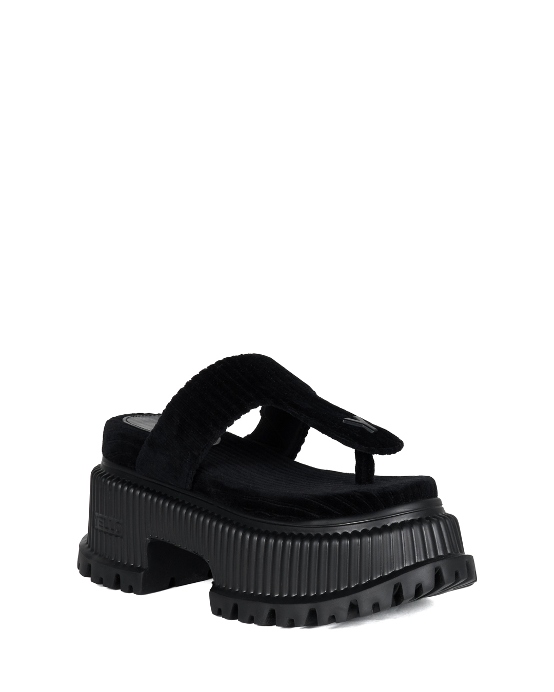 YELLO / EBONY PLATFORM TONGS SANDALS