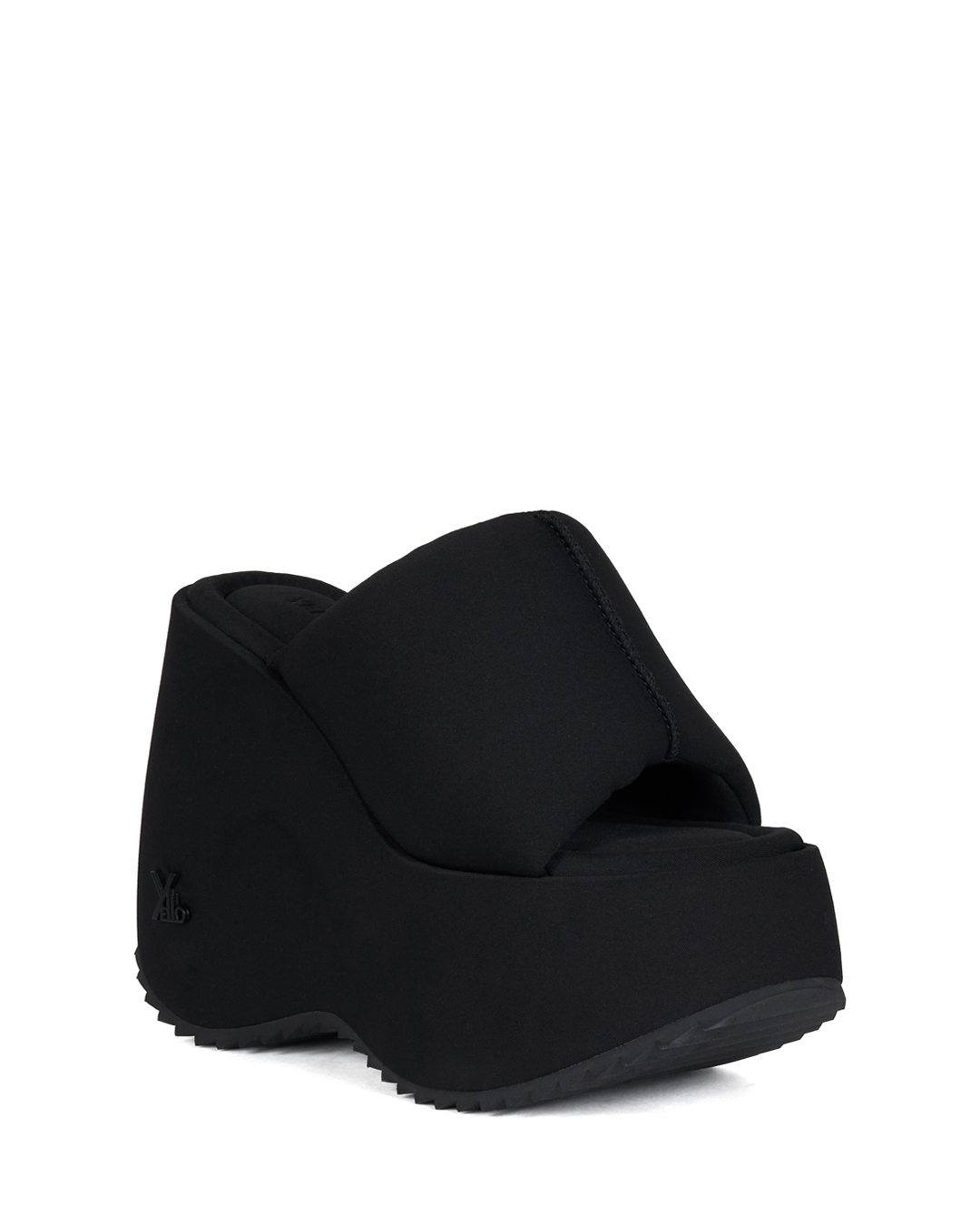 YELLO / TOKYO BLACK PLATFORM SANDALS