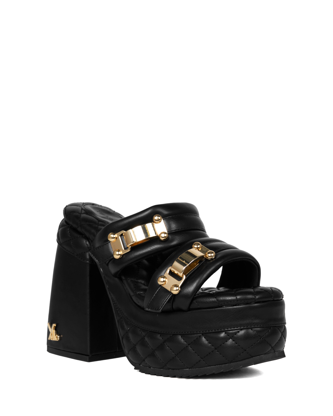 YELLO / NOIR PLATFORM SANDALS