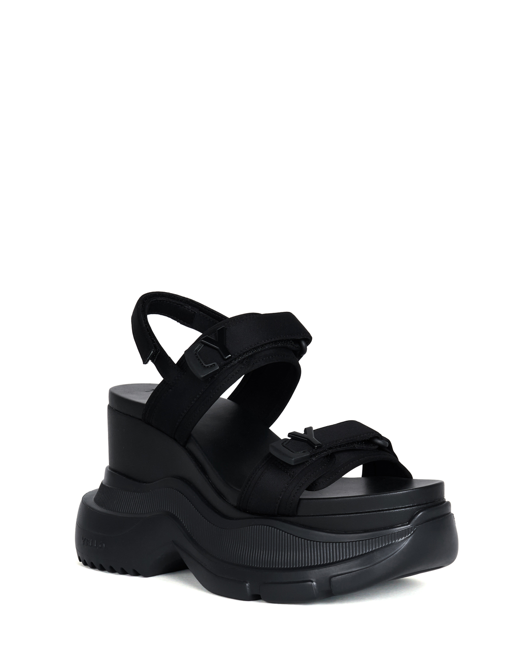 YELLO / TOKYO BLACK DOUBLE SNEAKER SANDALS