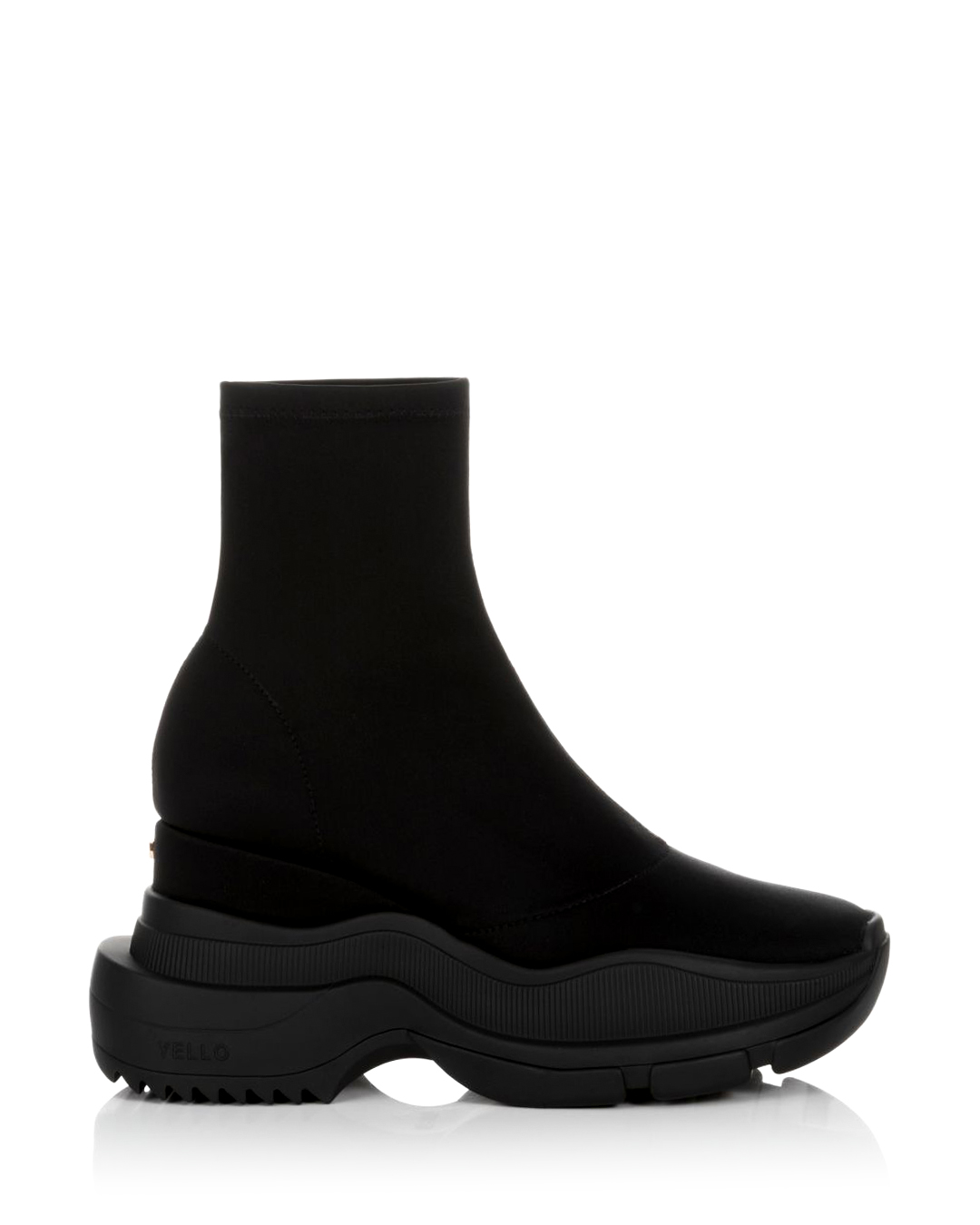 YELLO / TOKYO BLACK MID SNEAKER SHORT BOOTS