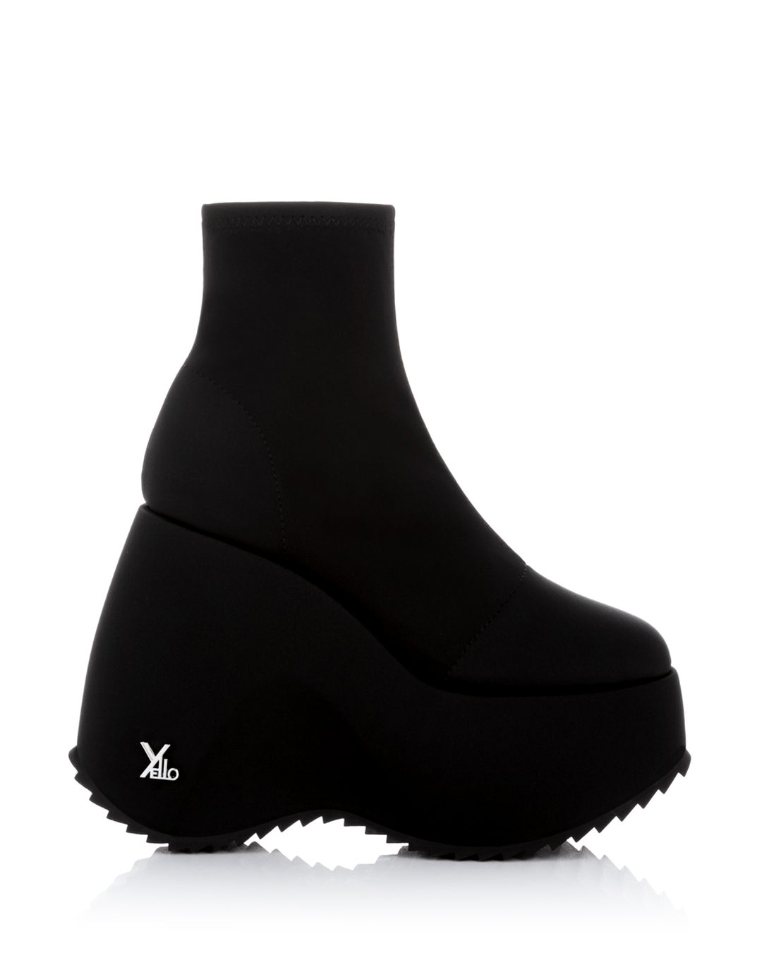 YELLO / TOKYO BLACK PLATFORM SHORT BOOTS