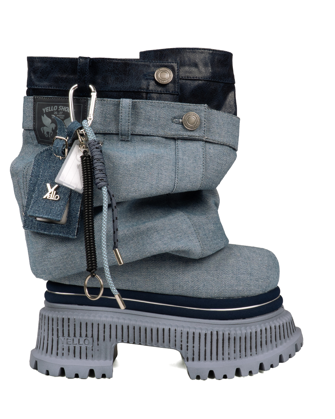 YELLO / SASSY PLATFORM SHORT BOOTS