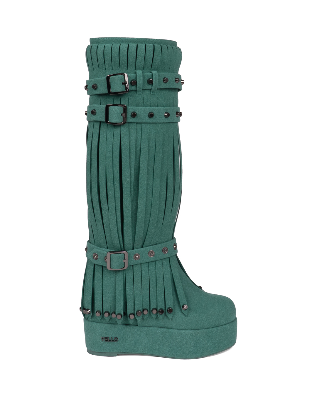 YELLO フリンジ付きウエスタンブーツ YELLO / TIDE FRINGED LONG BOOTS