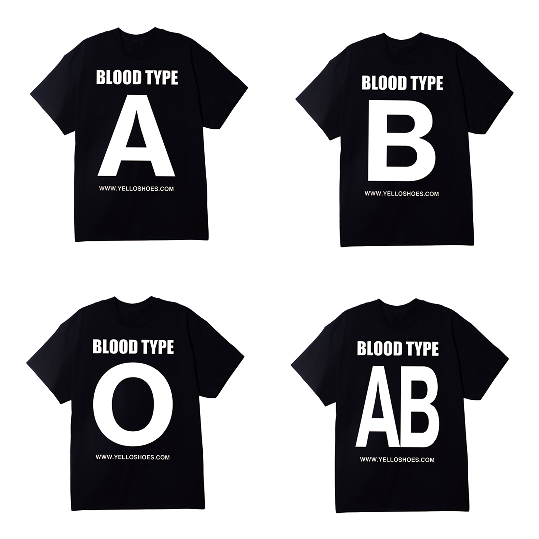 YELLO ノベルティTシャツ BLOOD TYPE T TYPE B-